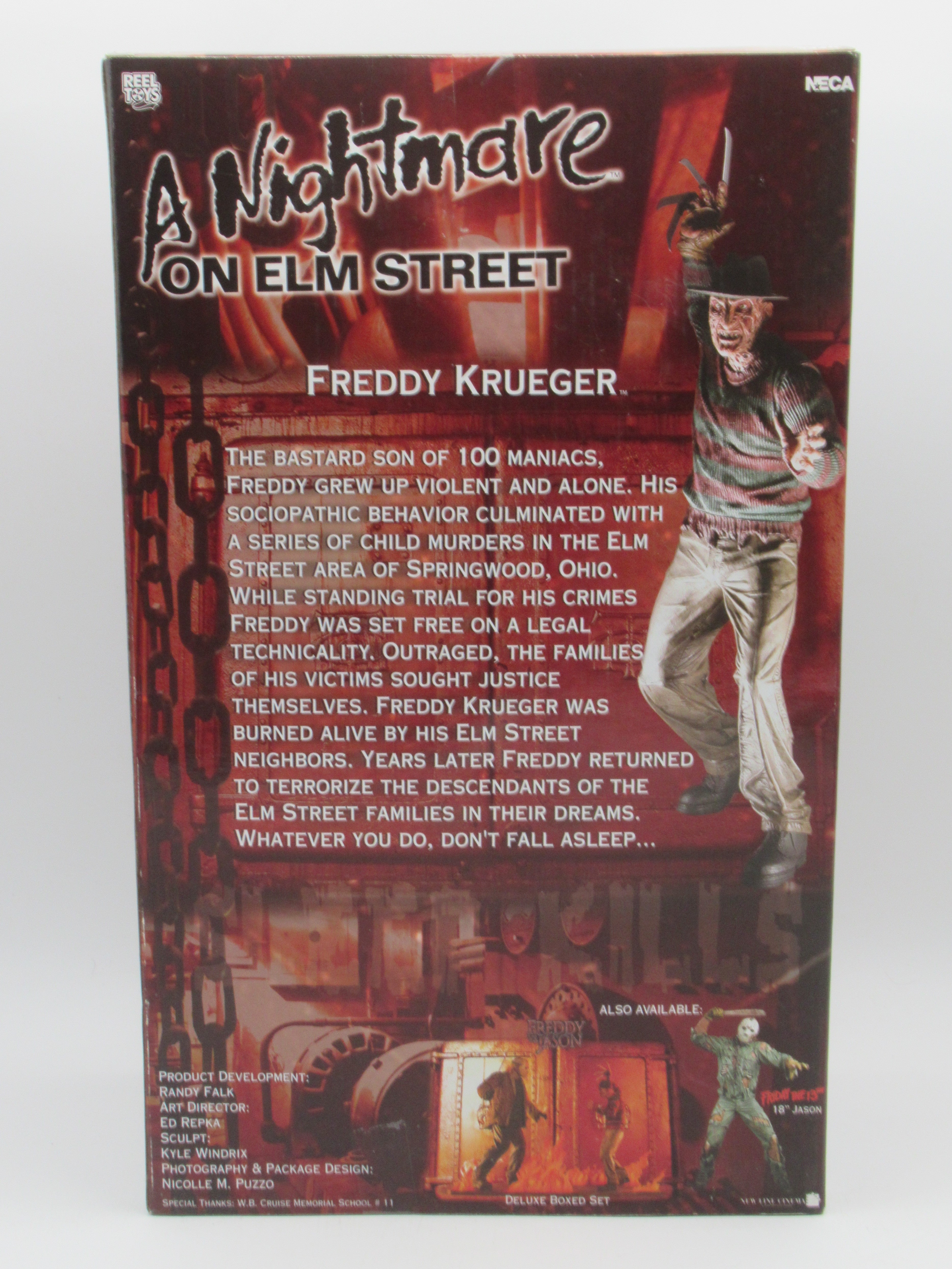 A NIGHTMARE ON ELM STREET Freddy Krueger Motion Activated Sound 18" Figure - NECA (2004) Horror Collectible